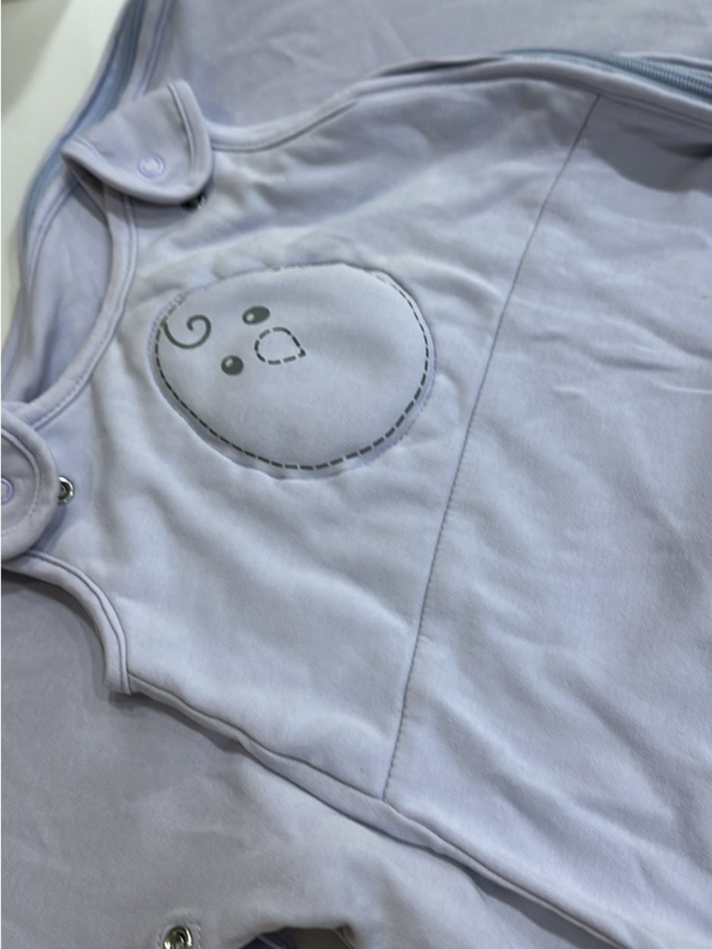 Nested Bean lavender baby sleep sack with duck applique